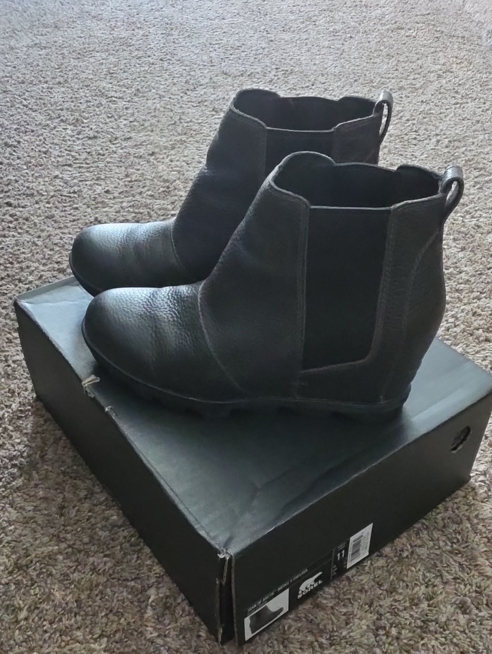 SOREL Womens JOAN OF ARCTIC WEDGE 11 CHELSEA! QUARRY! Great Condition. Sz 11